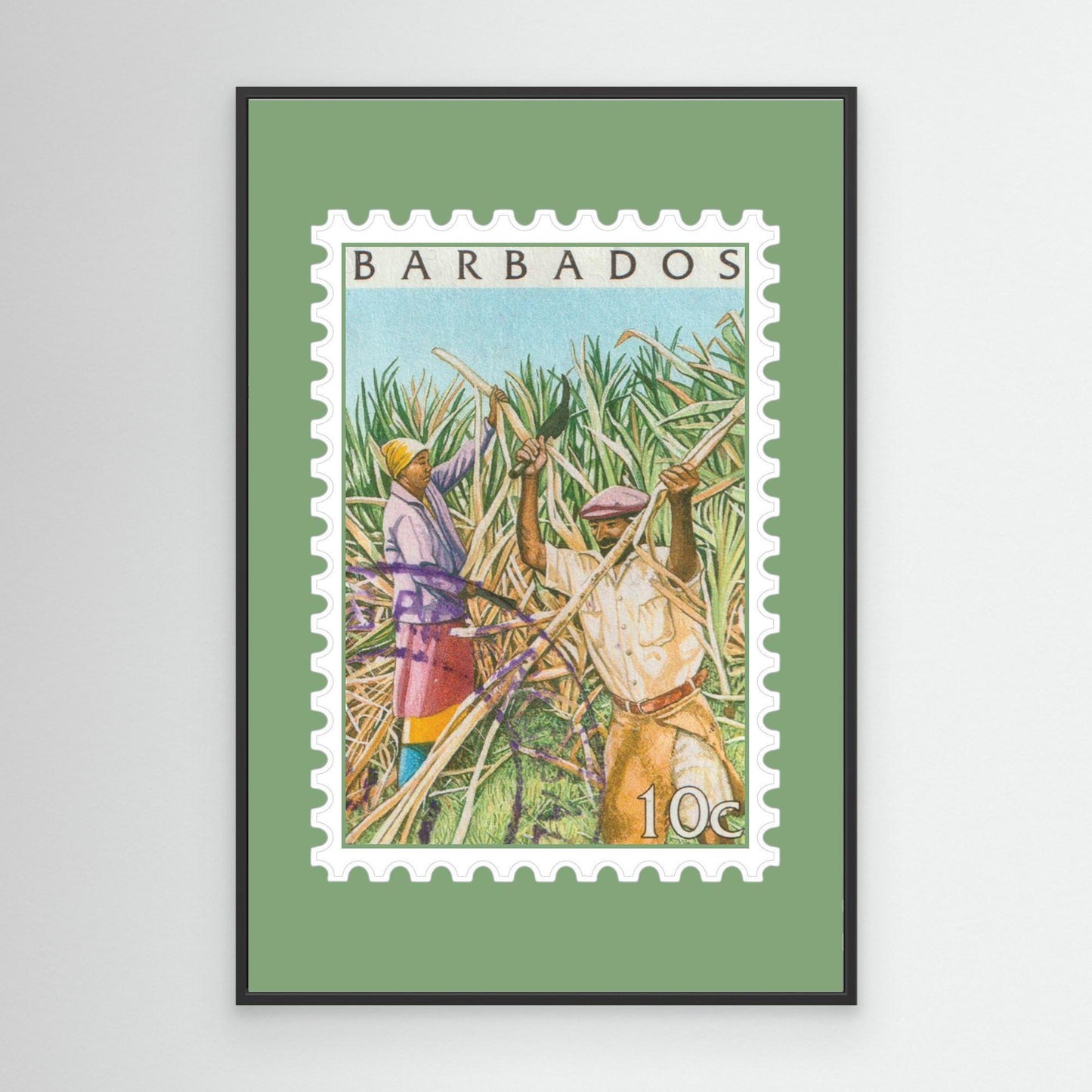 Framed Cutting Cane 2000 Stamp