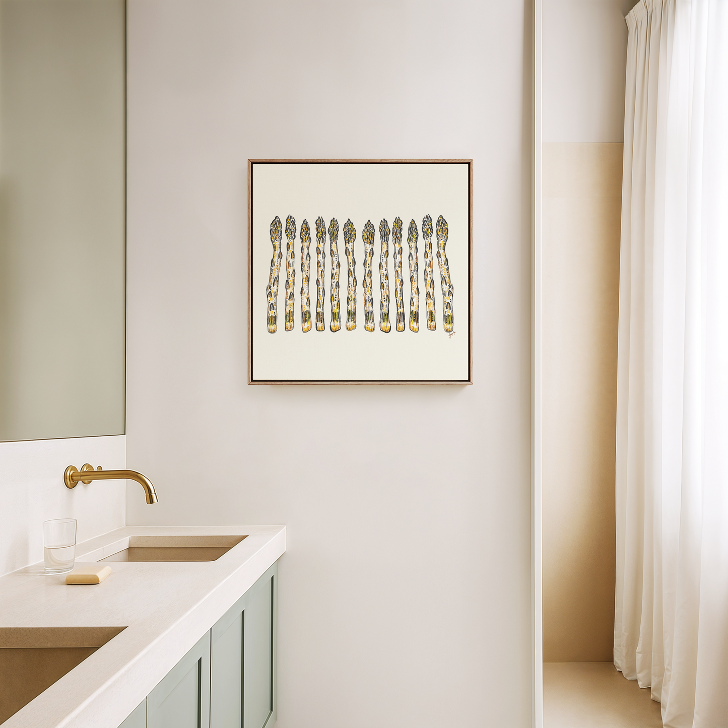 Asparagus Giclée Print – Farmhouse Kitchen Botanical Wall Art