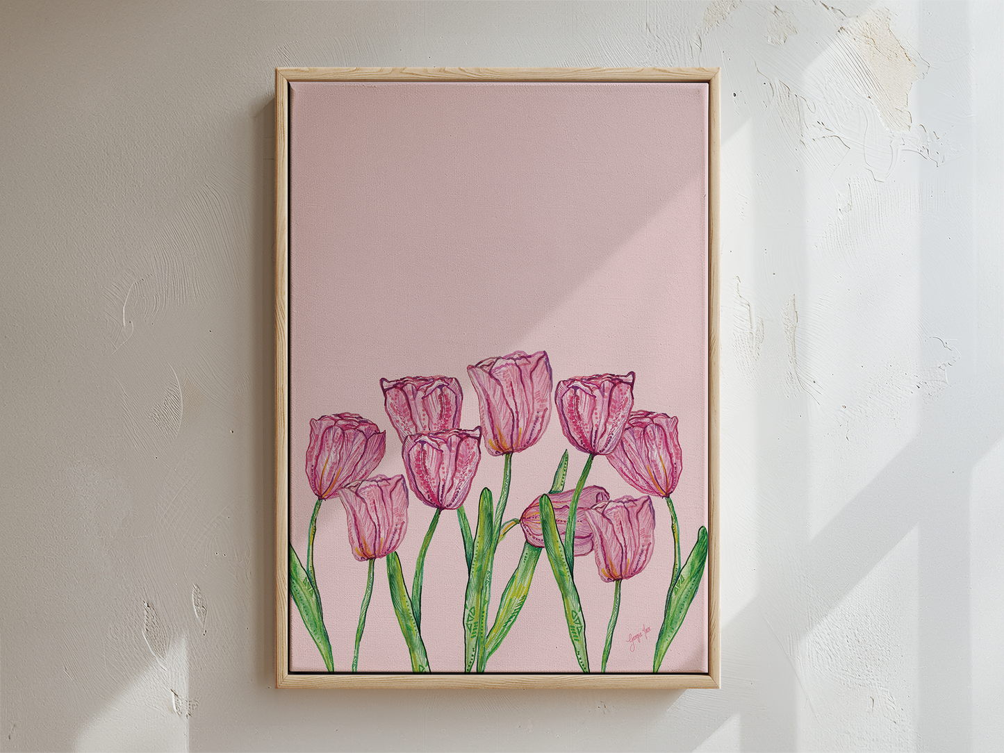 Pink Tulips Giclée Canvas Print