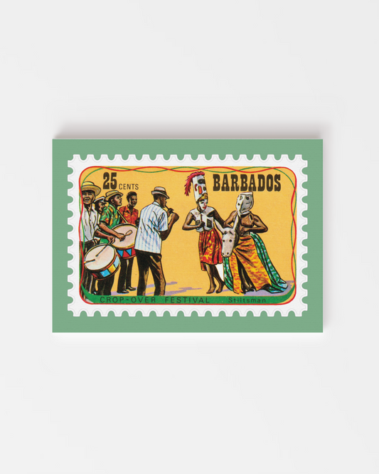 1975 Barbados Crop Over Festival stamp - Framed Canvas Print
