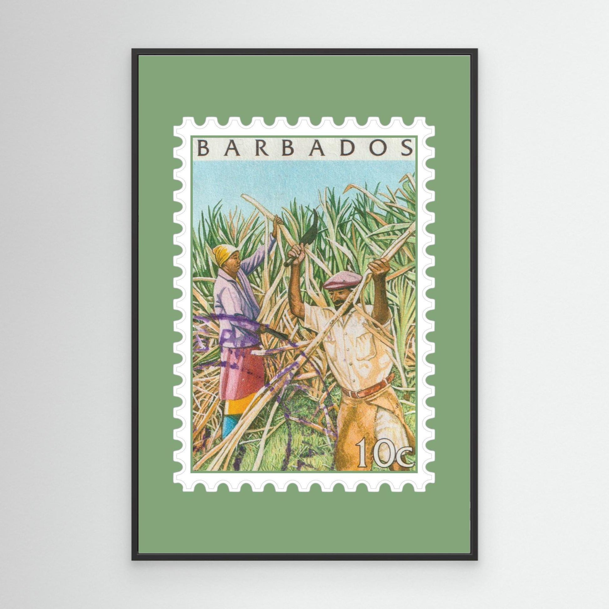 Framed Cutting Cane 2000 Stamp