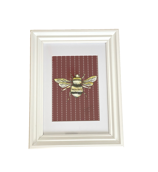 Framed bee print