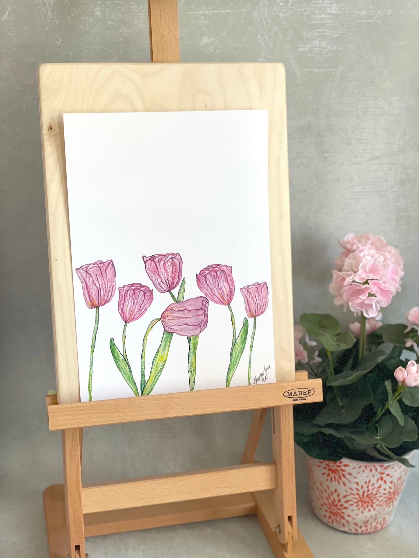 Bunch of tulips print