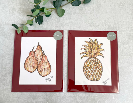 Pineapple & Pear Print Duo