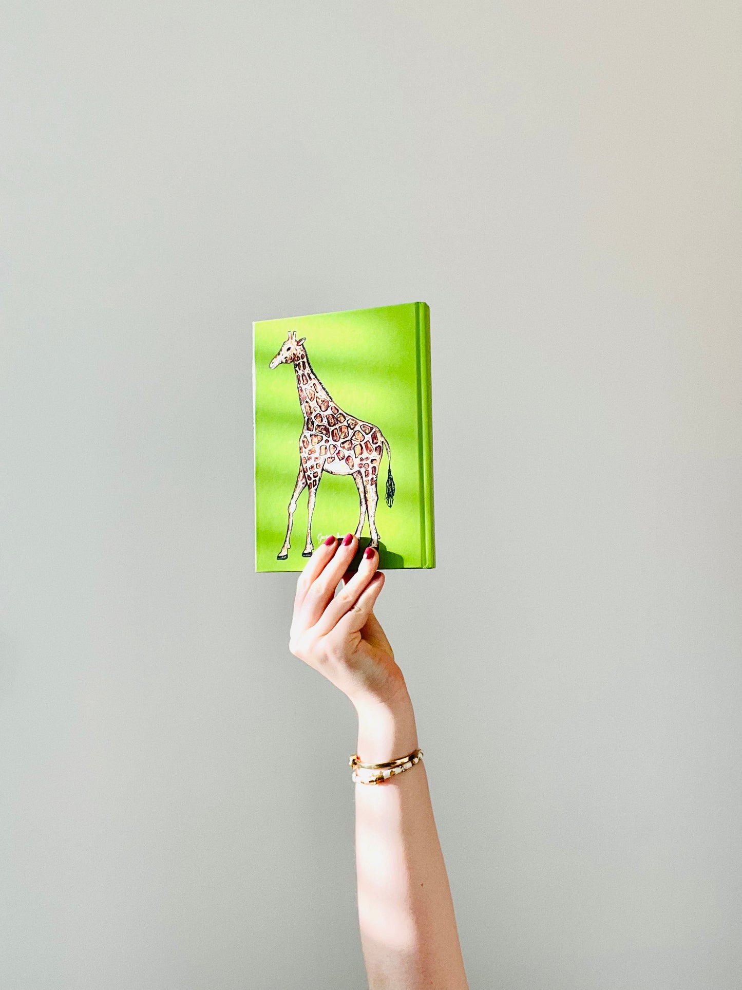 A brightly coloured green A5 hardback notebook with 160 ruled white pages on 80gsm paper. 