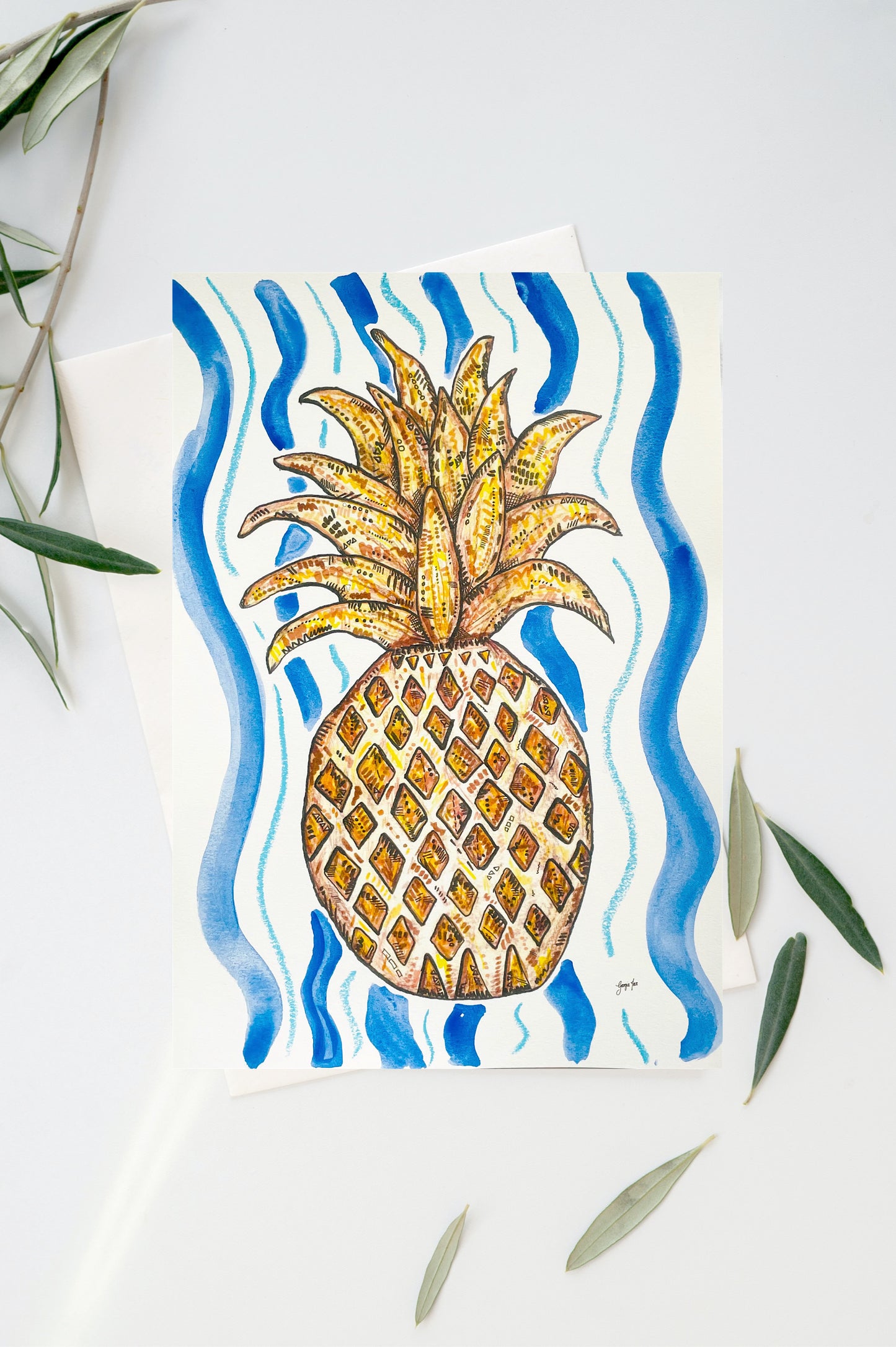 Pineapple Print, Pineapple Poster, Pineapple Design , Pineapple prints for kitchen