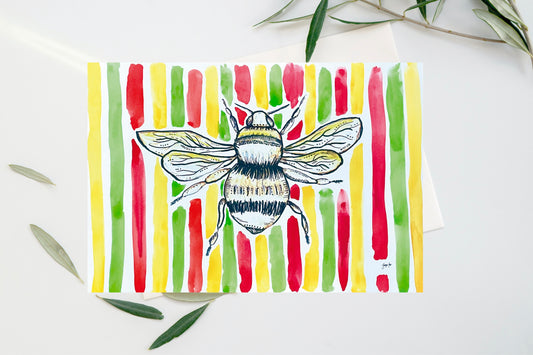 Colourful Bee Print